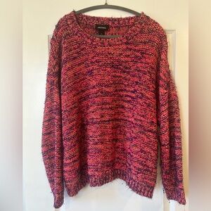 EUC Monki Oversized Multi Colored
Knit Crewneck Sweater